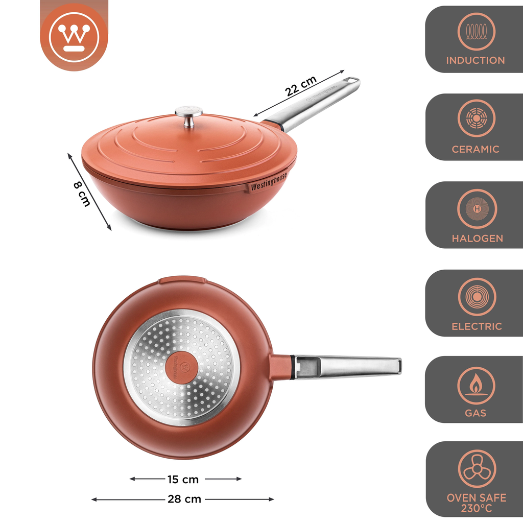 Westinghouse caserola baja Performance roja 28cm WCCW0095028OR