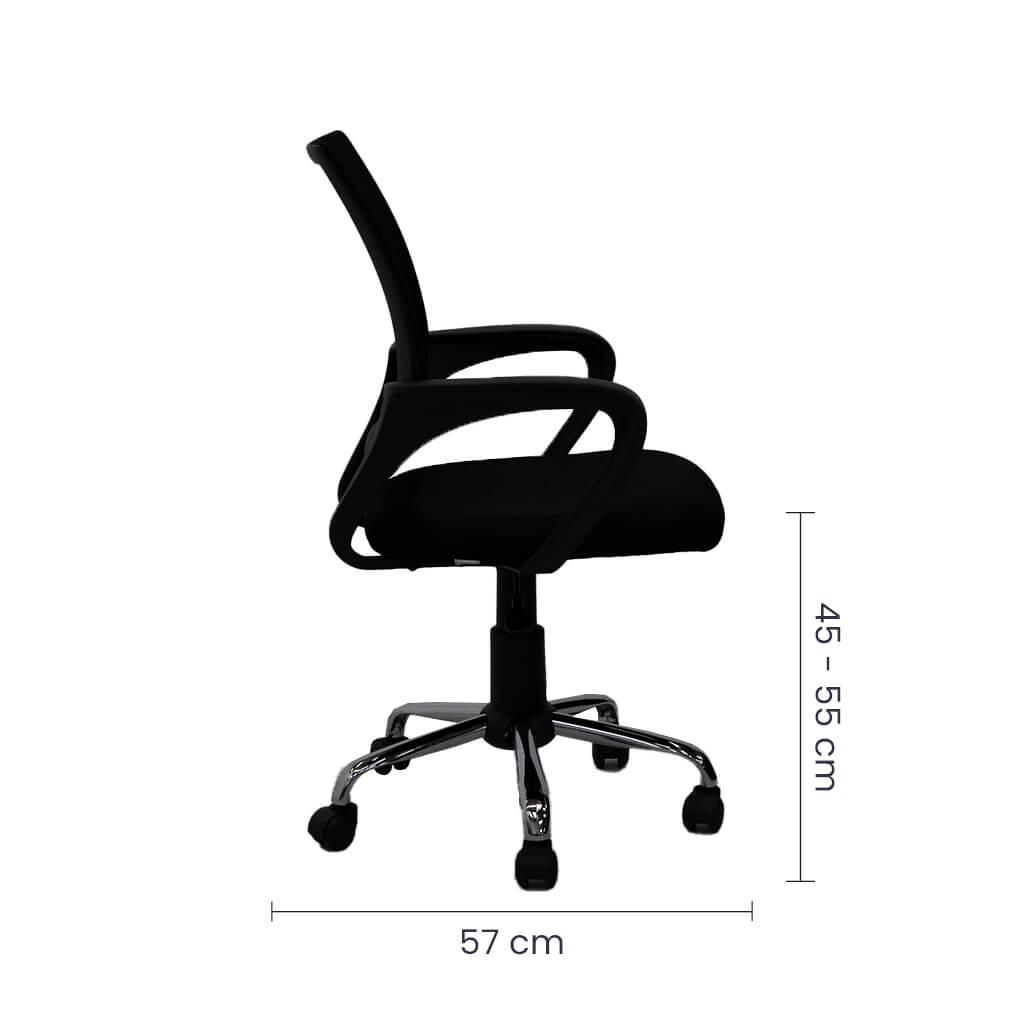 Silla Semi Ejecutiva Malla Negra