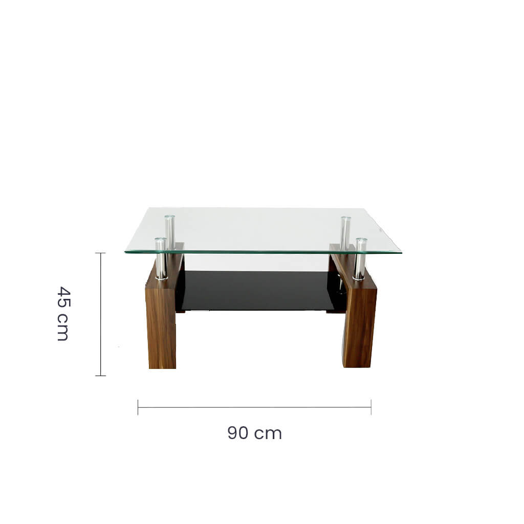 Mesa Rectangular con Vidrio