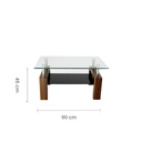 Mesa Rectangular con Vidrio