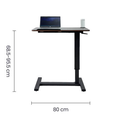 Mesa auxiliar con altura ajustable y rodines