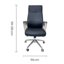 Silla Ejecutiva Vinilo Negro