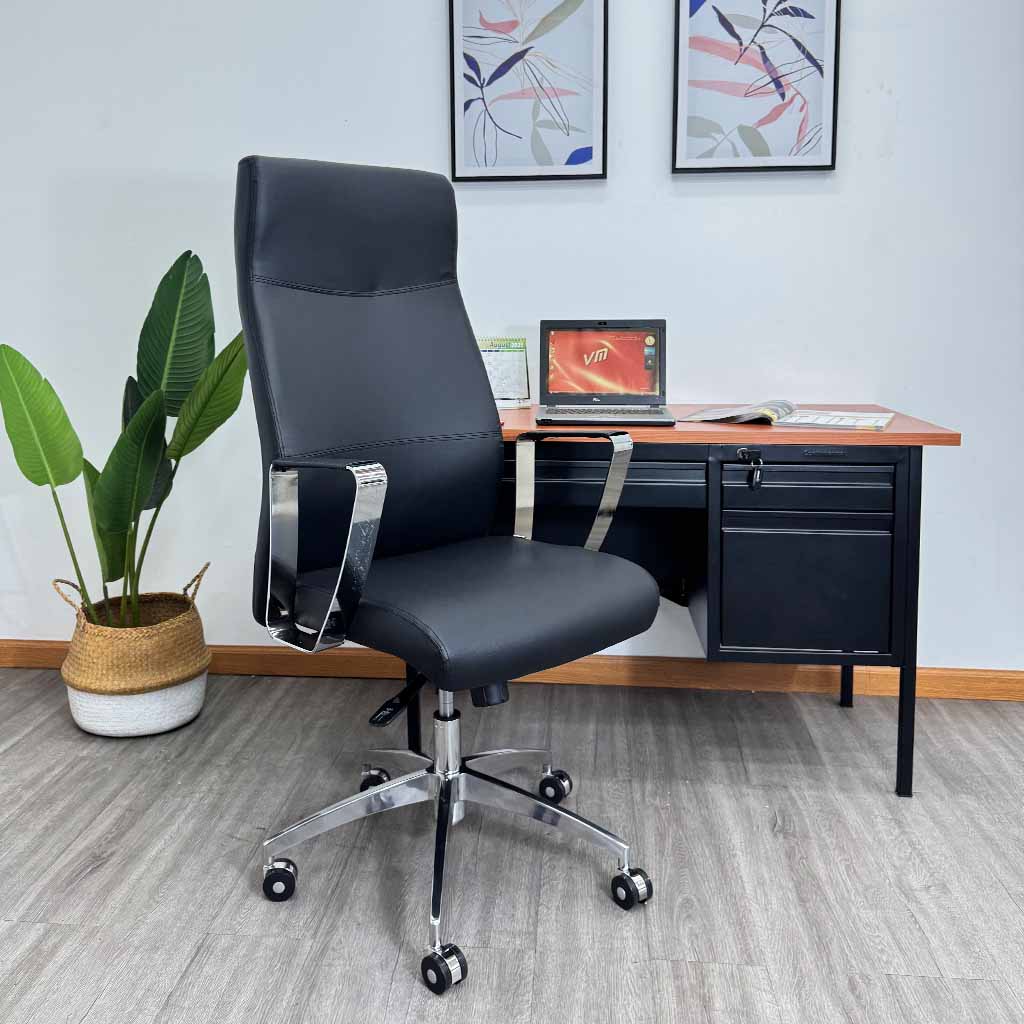 Silla Ejecutiva Vinilo Negro