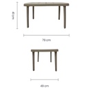 Juego de sala plástica taupe