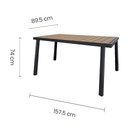  Juego de Comedor 6 Sillas Aluminio