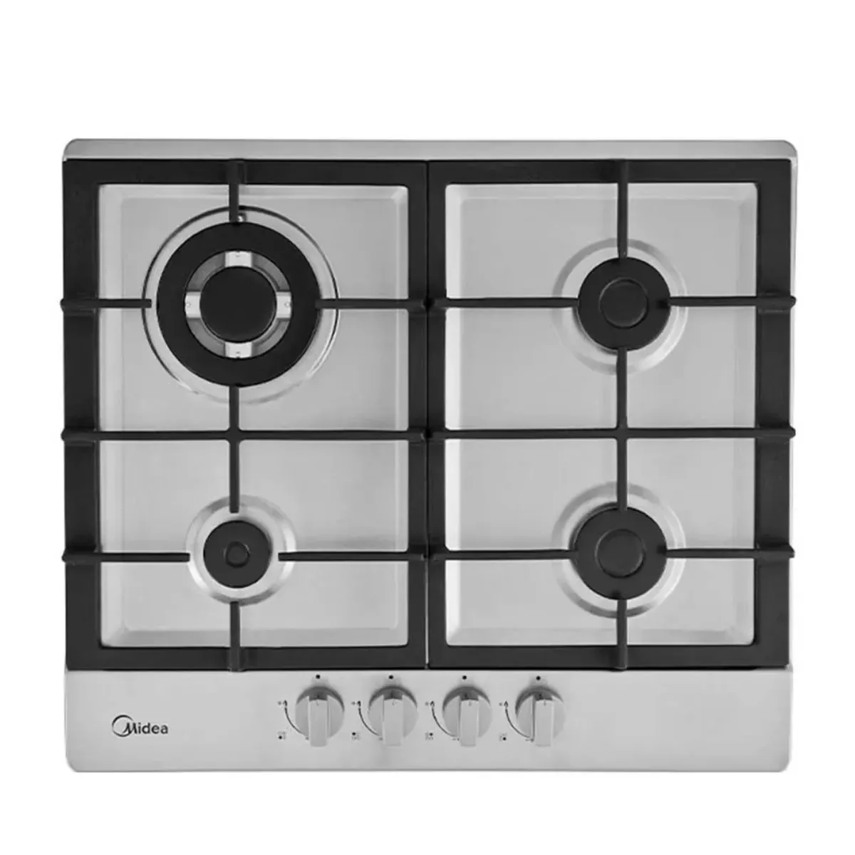 Midea Plantilla De gas empotrable de 24" Plateado MTGB24R3402GS - 1