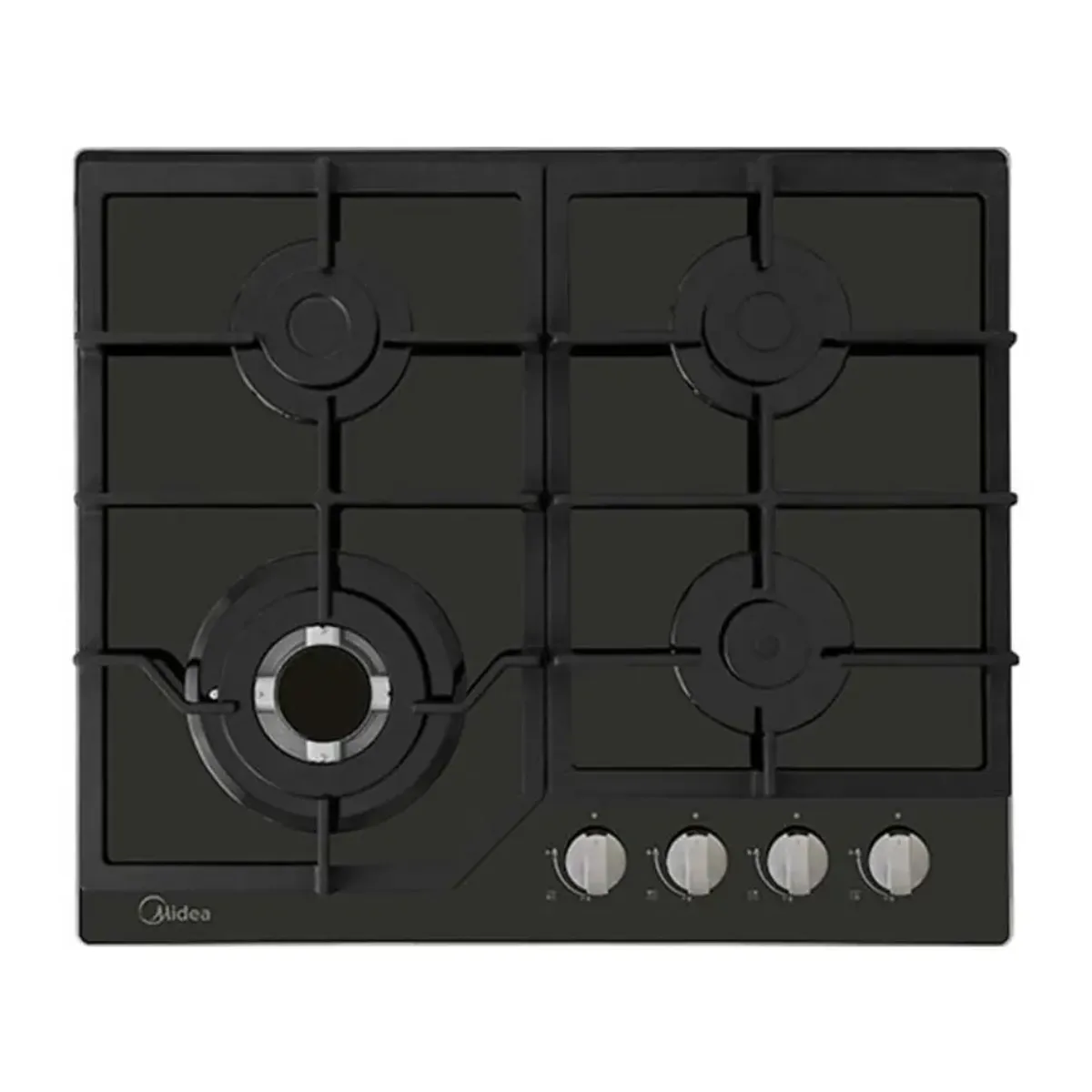 Midea Plantilla De gas empotrable de 24" vidrio Negro MTGB24R3402GG - 1
