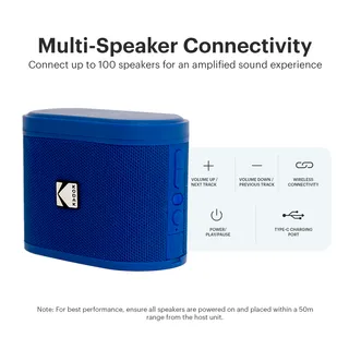 Kodak soundbrix audio portable  5 W color azul - B0DQVDK34Z - 4