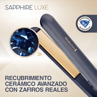 Remington alisadora cabello ceramica infusion zafiro 1" Sapphire Luxe azul S5805-110F - 5
