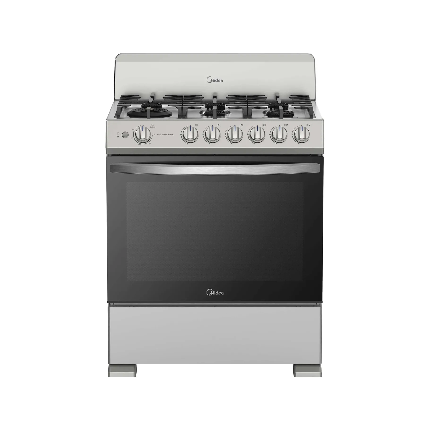 Midea Cocina De gas de 30" 6 quemadores Plateado MGS30FS1BIABGF-CA - 1