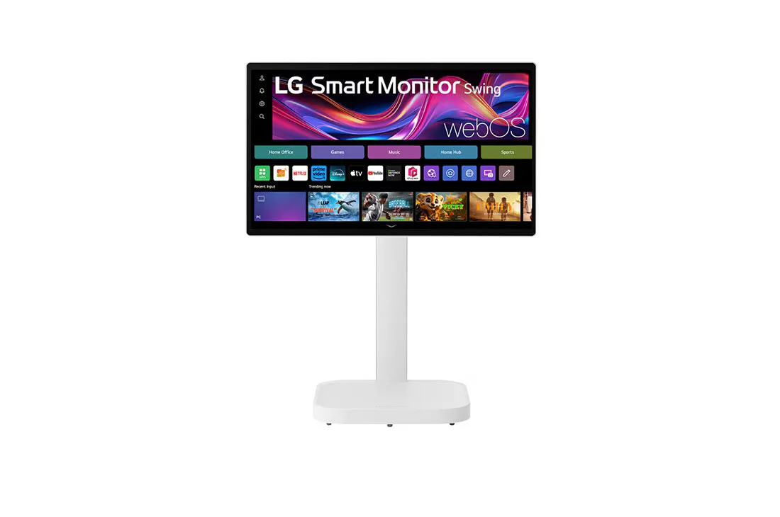 LG Monitor Inteligente Swing de 31.5 pulgadas 4K UHD IPS con Pantalla Táctil y Soporte Rodante. 32U889SA - 1