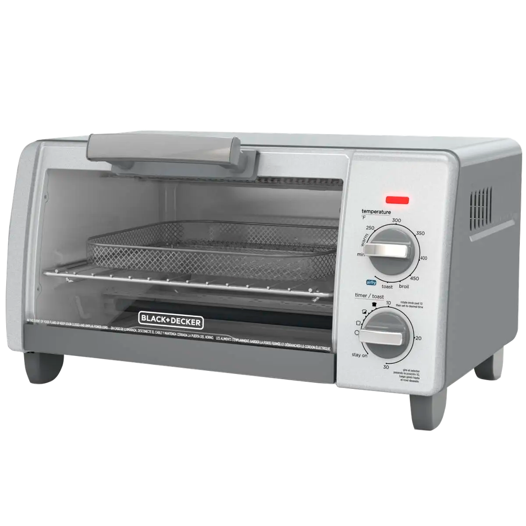 Black + Decker Horno tostador con Freidora de Aire 4 rebanadas TO1785SG-LA