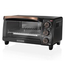 Black + Decker horno tostador 4 rebanadas negro cobre TO1765BC