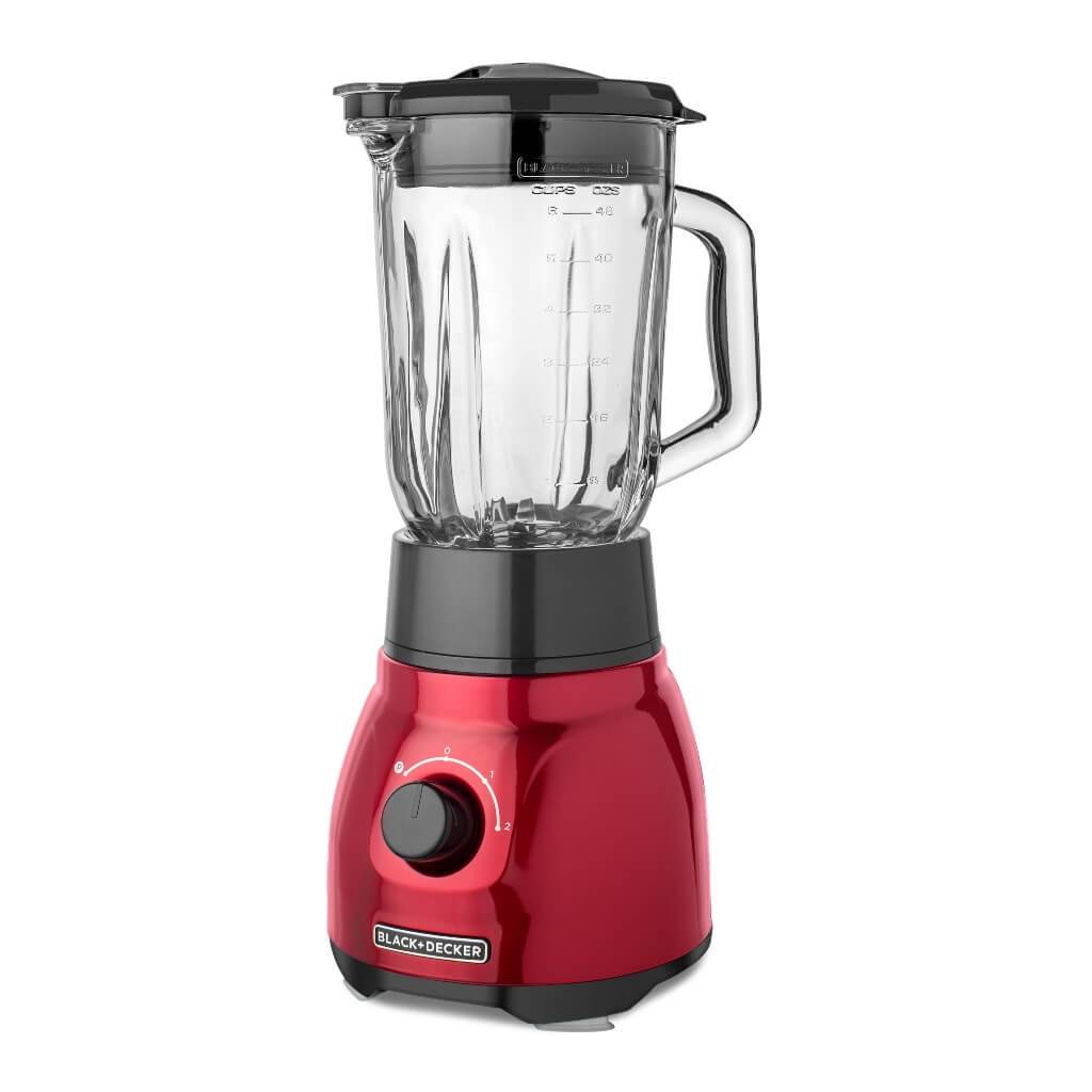 Black + Decker licuadora 2 veloc 750w + vaso personal roja metalica BL1650R