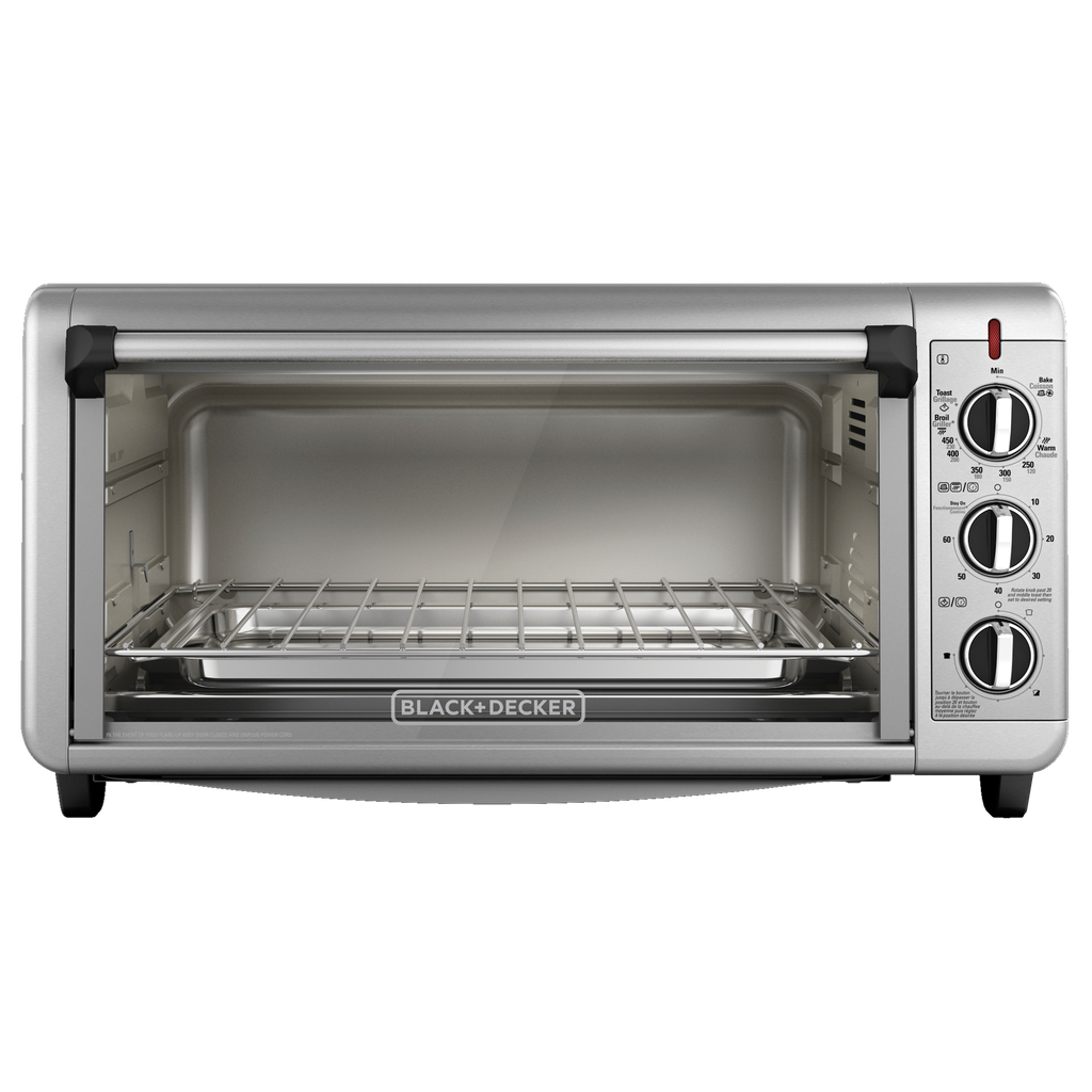 Black + Decker horno de conveccion extra ancho 8 rebanadas inox TO3260XSBD