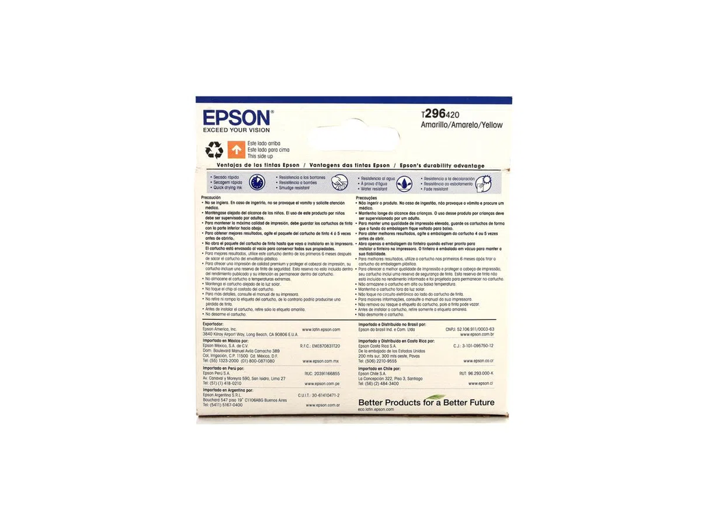 Epson cartucho amarillo T296420-AL