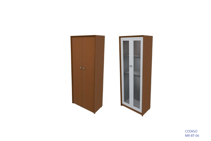 Librero con puertas de vidrio marca: Muebles Ruiz modelo: MR
