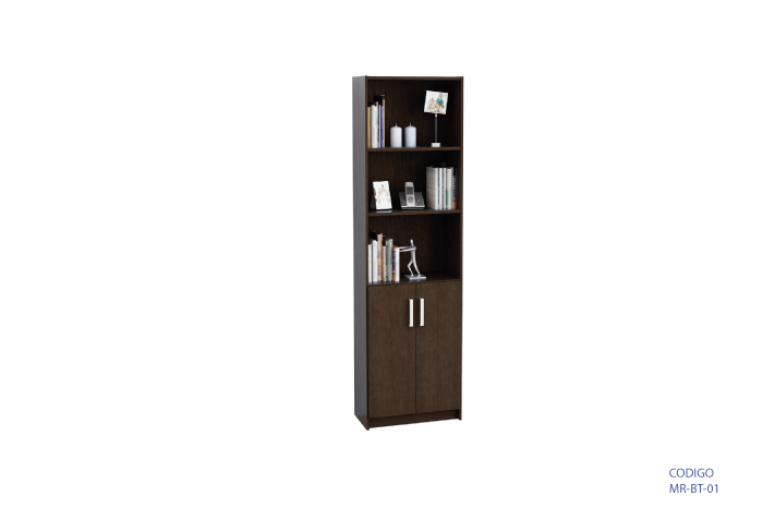 [MR-BT-01] Biblioteca de dos puertas y tres estantes