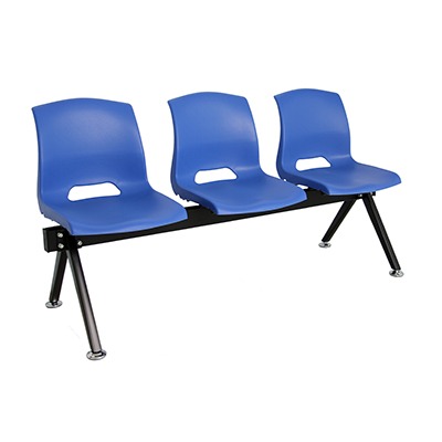 [MR-SE-21] Butaca de espera de 3 puestos azul
