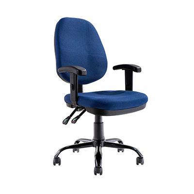 Silla de oficina secretarial en tela con brazos ajustables