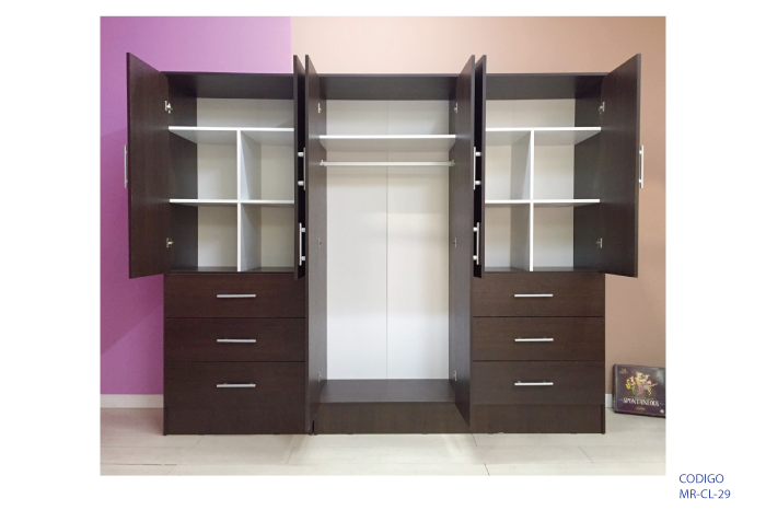 Closet con puertas y gavetas