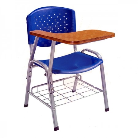 Pupitre unipersonal escolar con sobre en madera