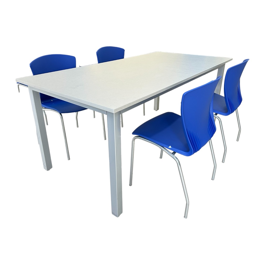 Mesa en metal para comedor institucional
