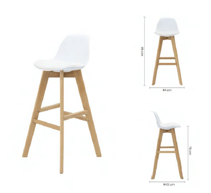 Silla de Bar Blanca