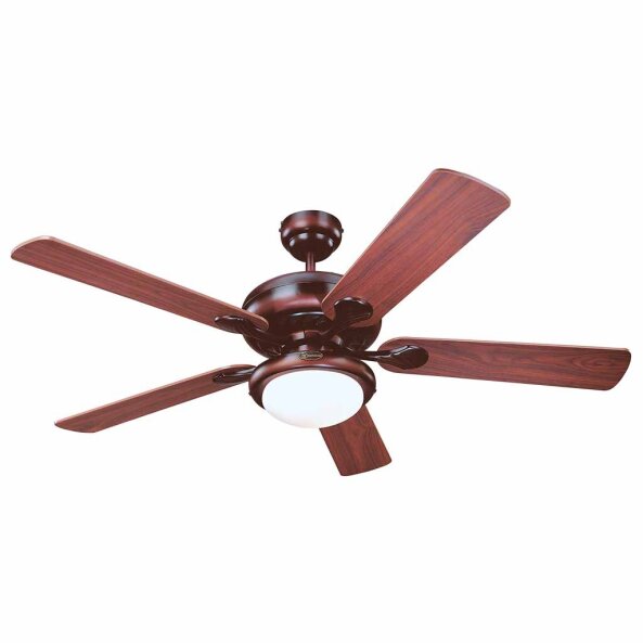 VENTILADOR EURO SWIRL BRONCE RUSTICO 5 ASP. 52" 2L E27 WESTINGHOUSE