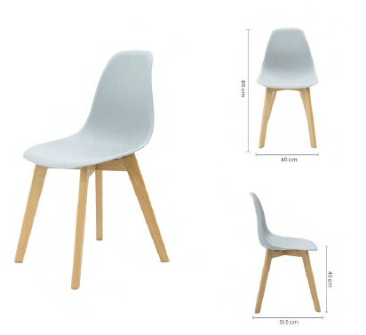 SILLA PLASTICA GRIS