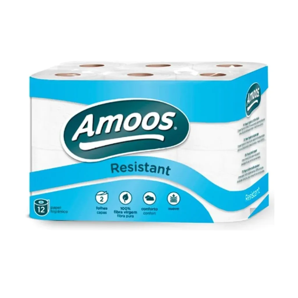 Amoos papel higienico doble hoja 109h pk bulto 9 paq x 12 rollos c/u 621301