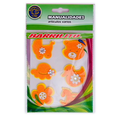 Barrilito calcomania animal  fs010 6pc/set