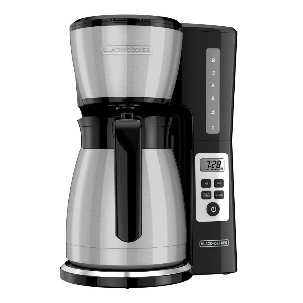 Black + Decker cafetera 12 tazas vortex termica inox - CM2046S-LA
