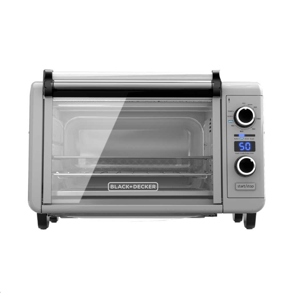 Black + Decker Horno tostador con Freidor de Aire inox 6 rebanadas TOD3315G-LA