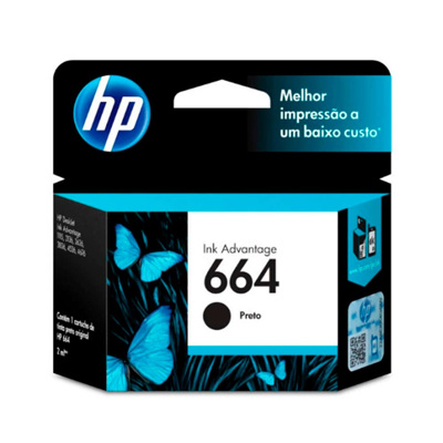 HP cartucho  negro 120Pgs #664 F6V29Al