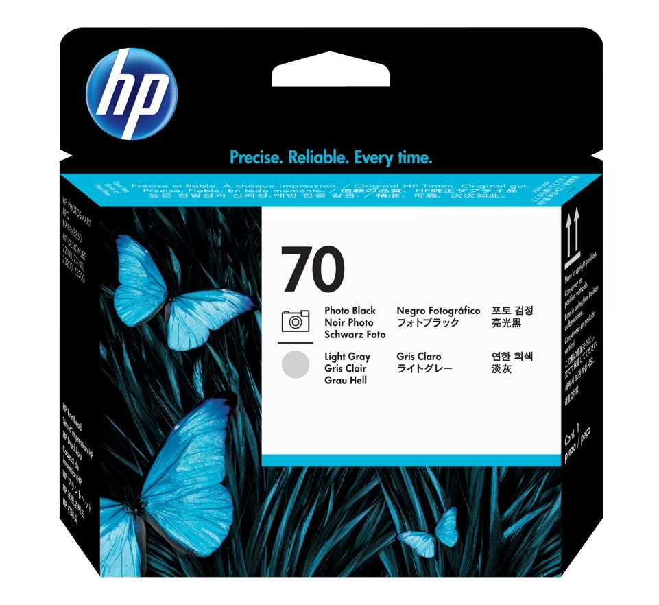 HP cabezal foto negro-light gris #70 C9407A