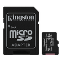 Kingston tarjeta de memoria Micro SD c/adaptador (clase 10) SDCS2/64GB Canvas