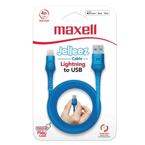 Maxell cable USB a lightning jelleez azul 348209