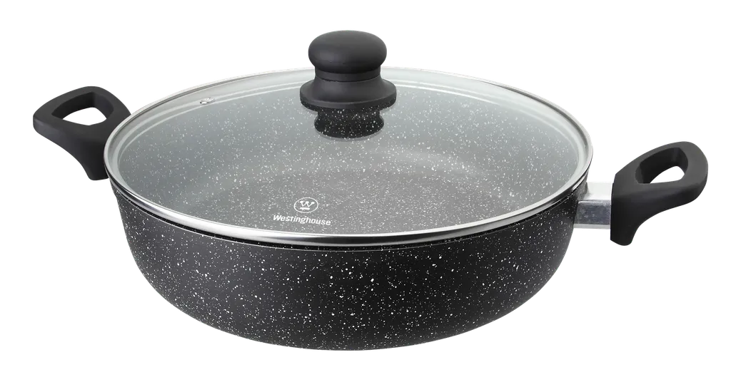 Westinghouse cacerola baja con tapa marmol negro 28 cm WCCC0009L28MBB
