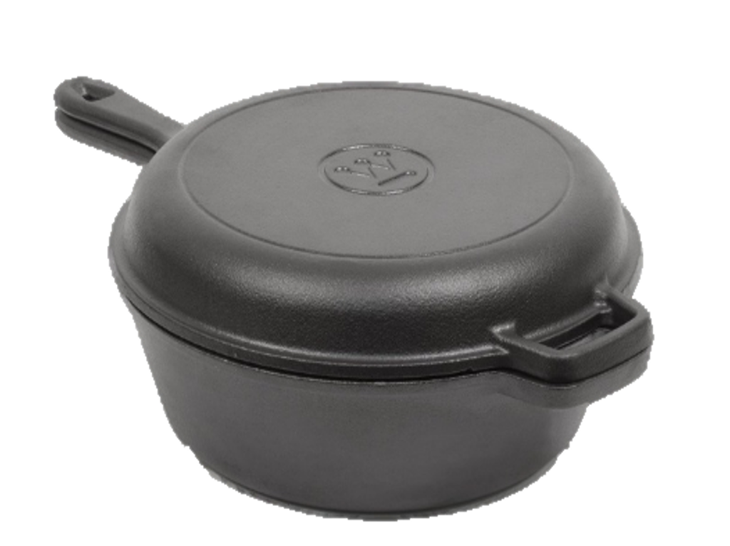 Westinghouse cacerola 3Qt con tapa sarten 26cm hierro fundido WCCI0012BK