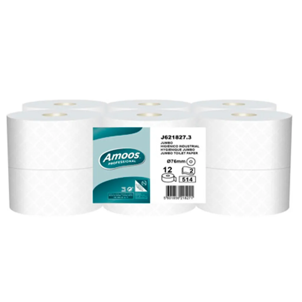 [DTF-AM00005] Amoos papel higienico jumbo doble hoja 180m pack 12 rollos J621827.3