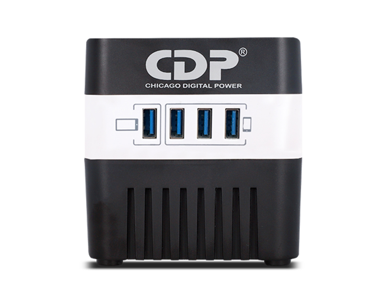 CDP regulador 120 v  500 va/ 250 w avr 4 nema15  4usb RU-AVR604