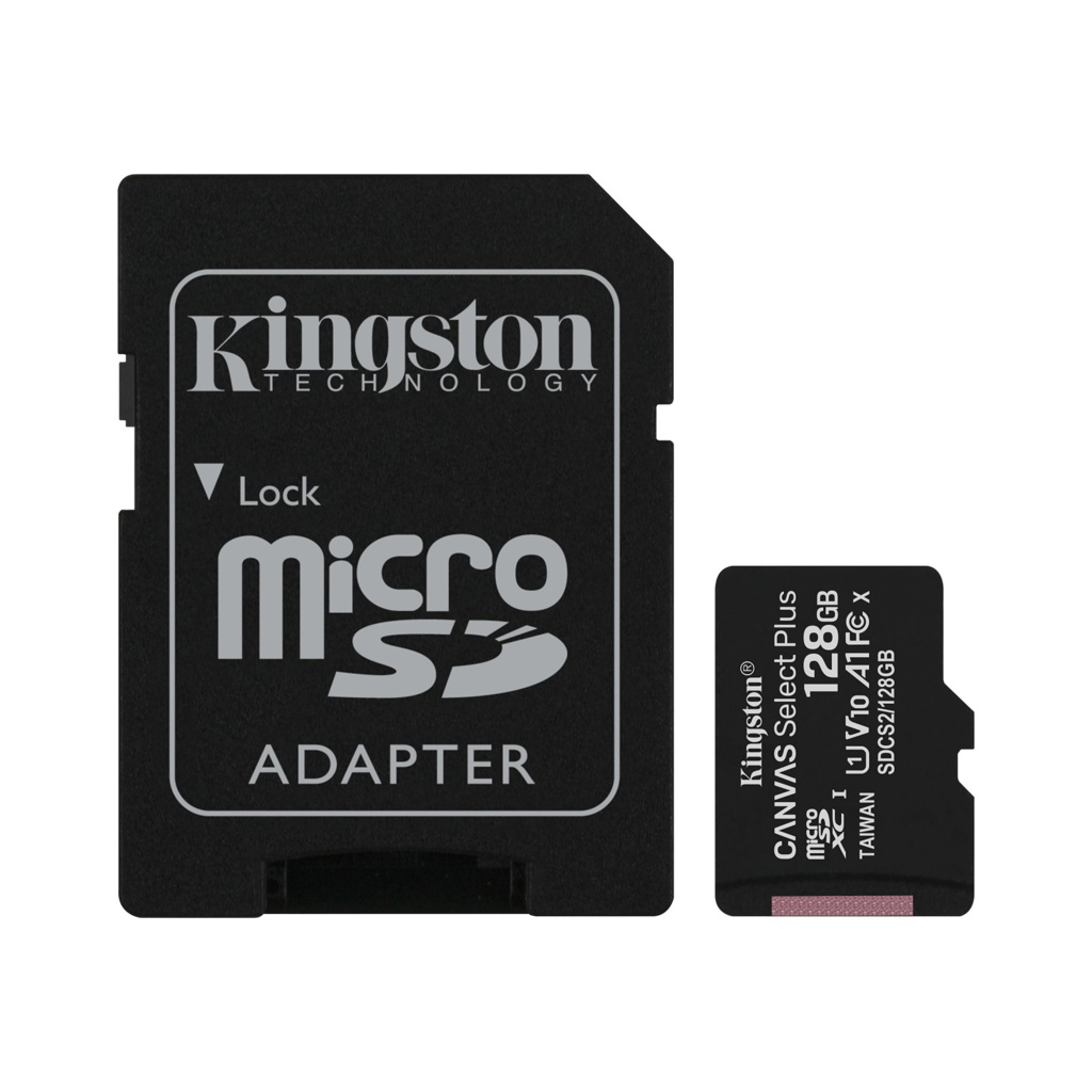 Kingston tarjeta de memoria Micro SD c/adaptador (clase 10) SDCD2/128GB Canvas