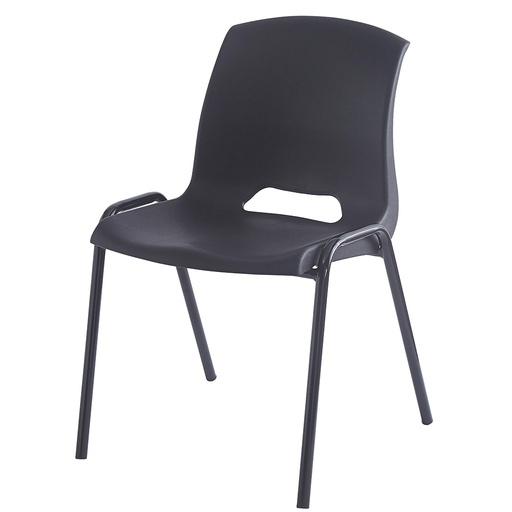 SILLA ESPERA PLASTICA NEGRA