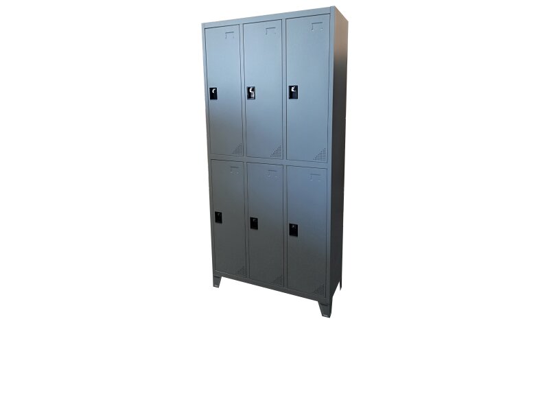 Locker de Metálico con 6 puertas o compartimentos