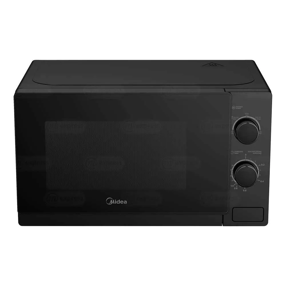 Midea Microondas 0.7 pies puerta negra Gabinete Negro MMDP07S2BM