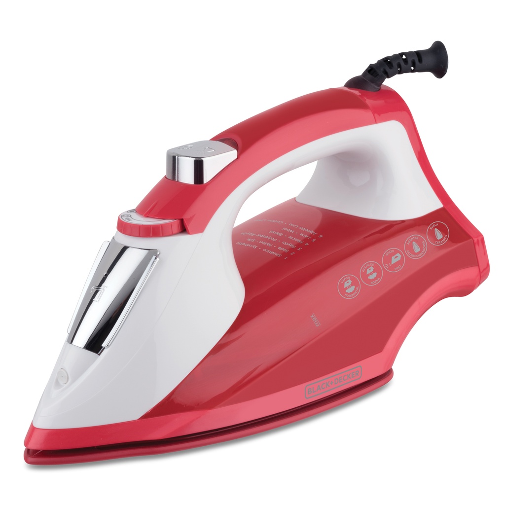 Black + Decker plancha de vapor roja light+easy IR1865