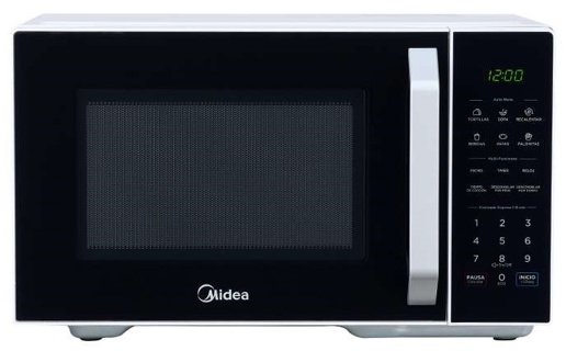 Midea Microondas 1.1 pies puerta negra y gabinete blanco MMDX11S2BW-CA