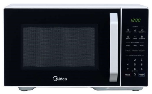 Midea microondas 1.1pc puerta  negra gabinete blanco  MMDX11S2BW-CA