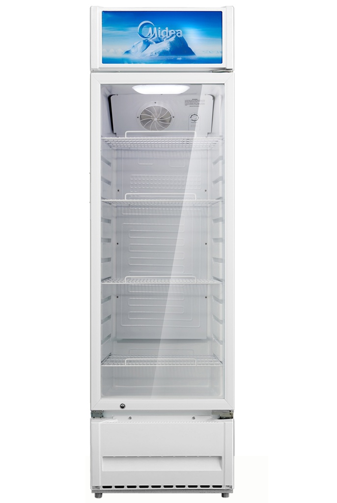 Midea refrigerador  exhibidor 11 pies con luz MDRZ309CCNWH-CA